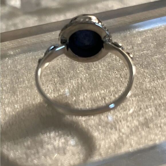 Artesian Crafted Lapis Lazuli Solitaire Ring In Sterling Silver Sz 9 - Picture 8 of 10